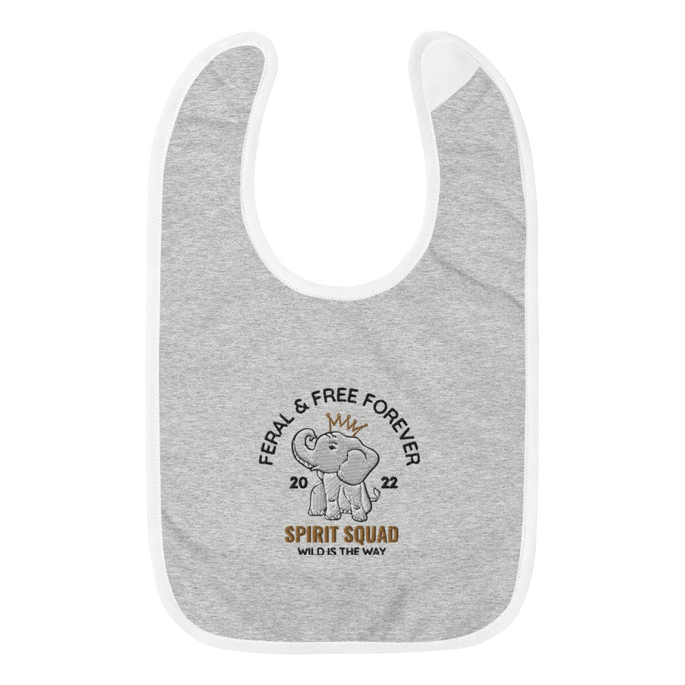 Feral & Free – Embroidered Baby Bib