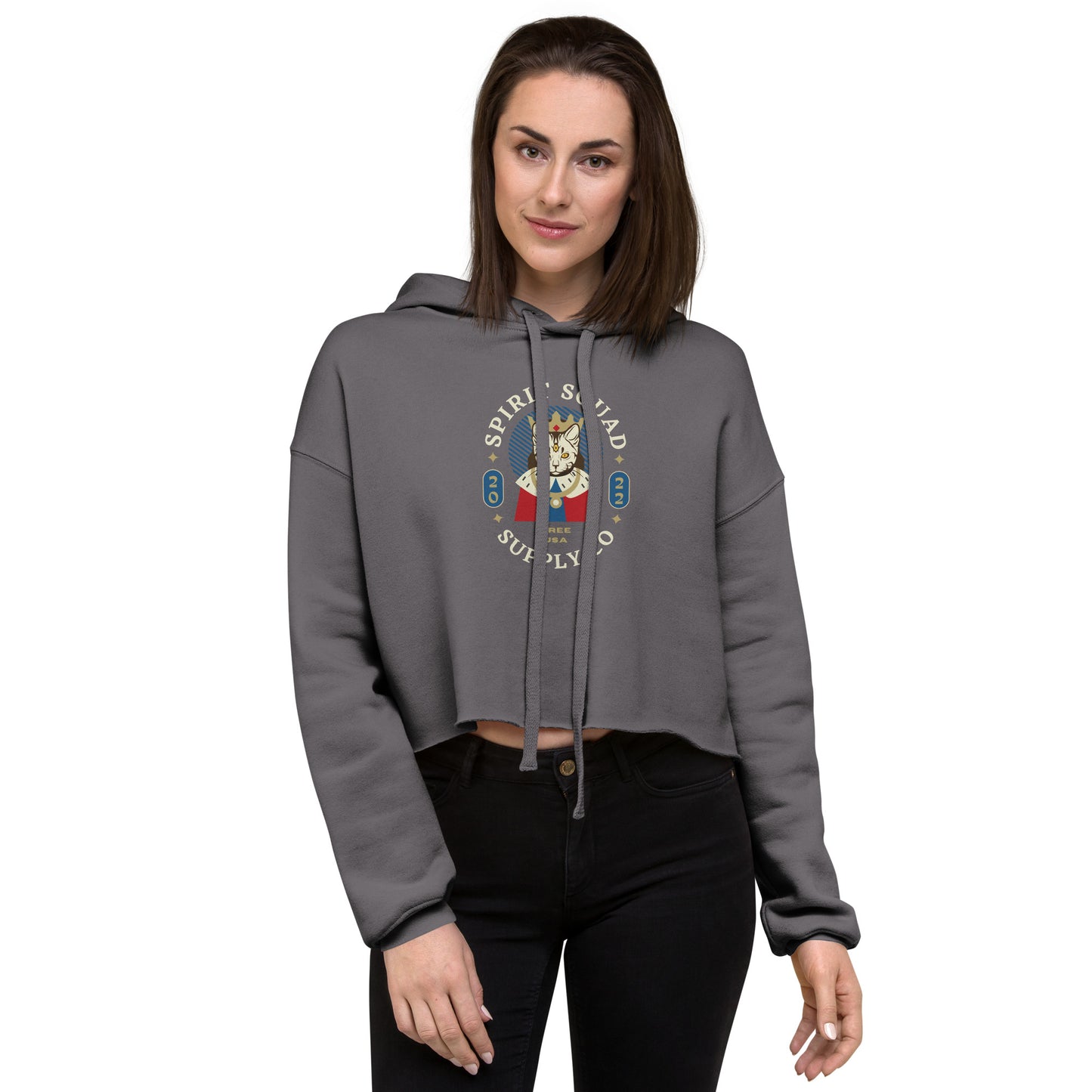 Royal Kitty – Crop Hoodie