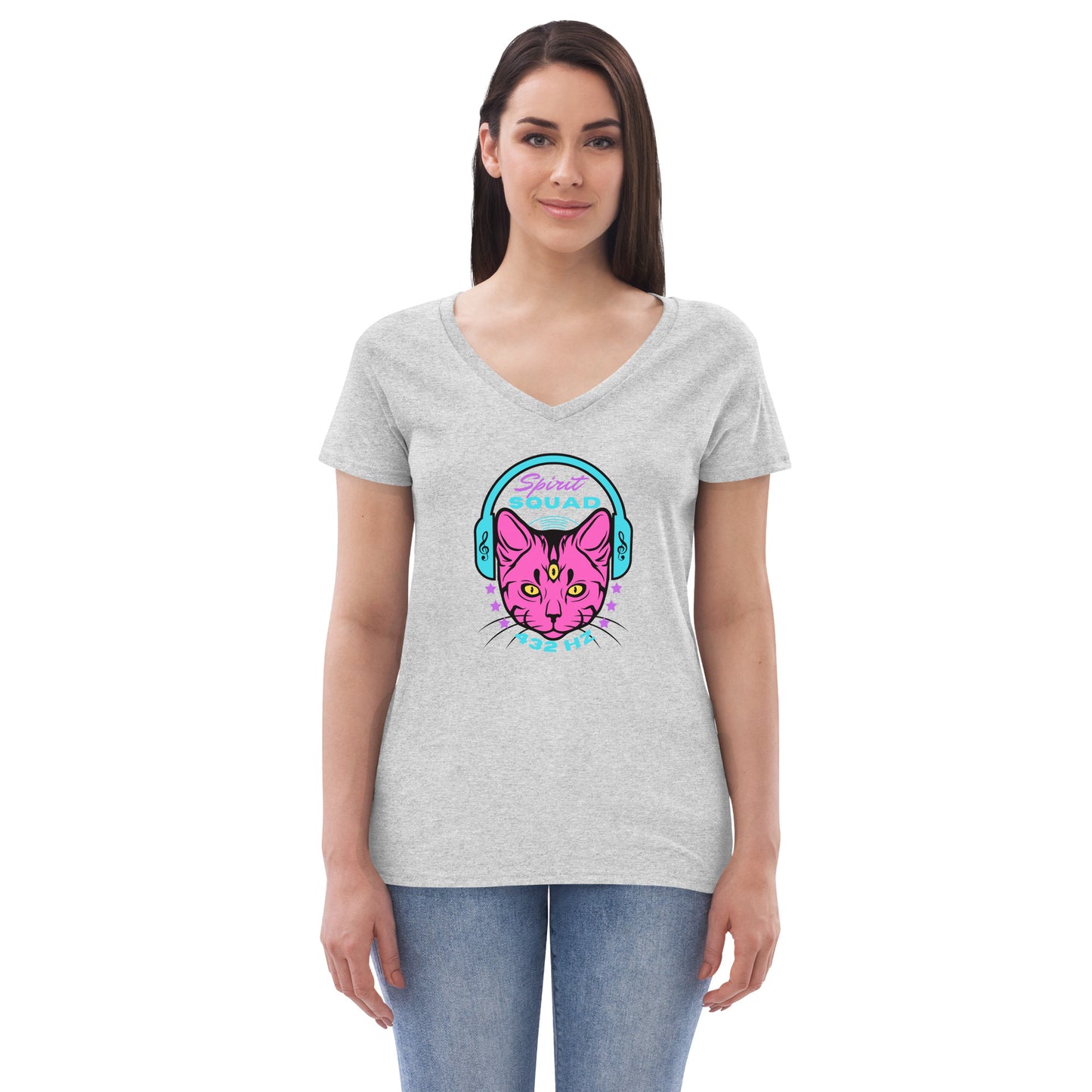 432Hz – Women’s recycled v-neck t-shirt